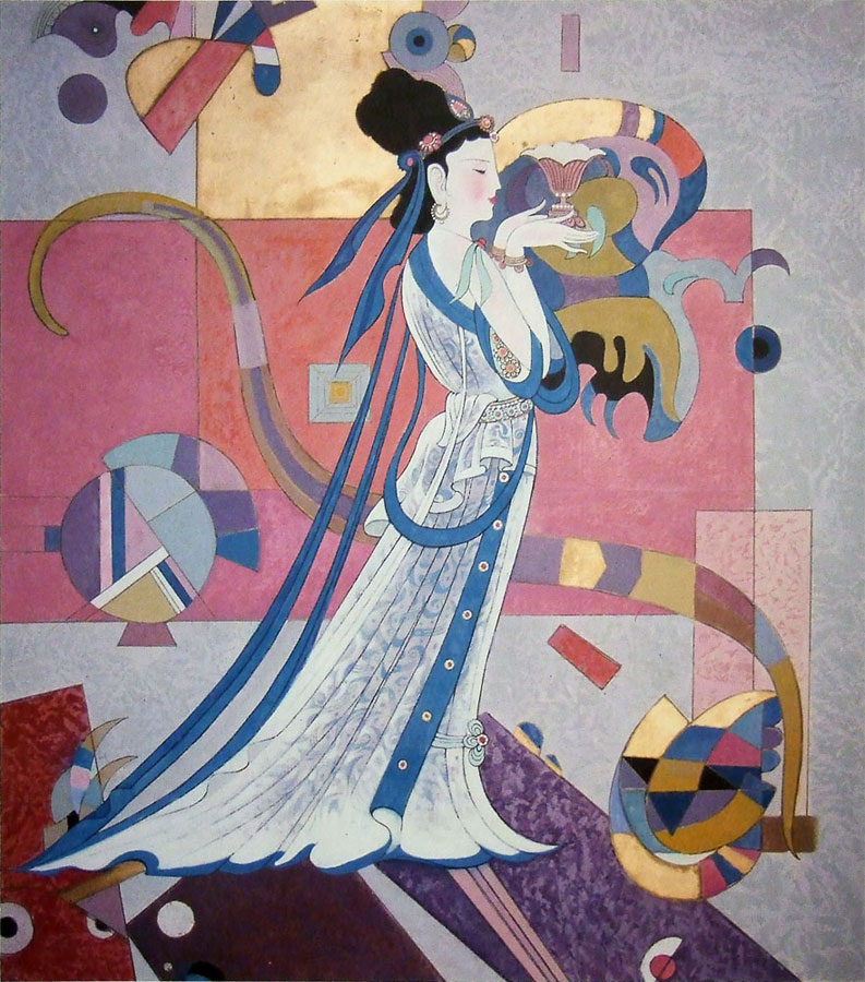 何山人物装饰画作品