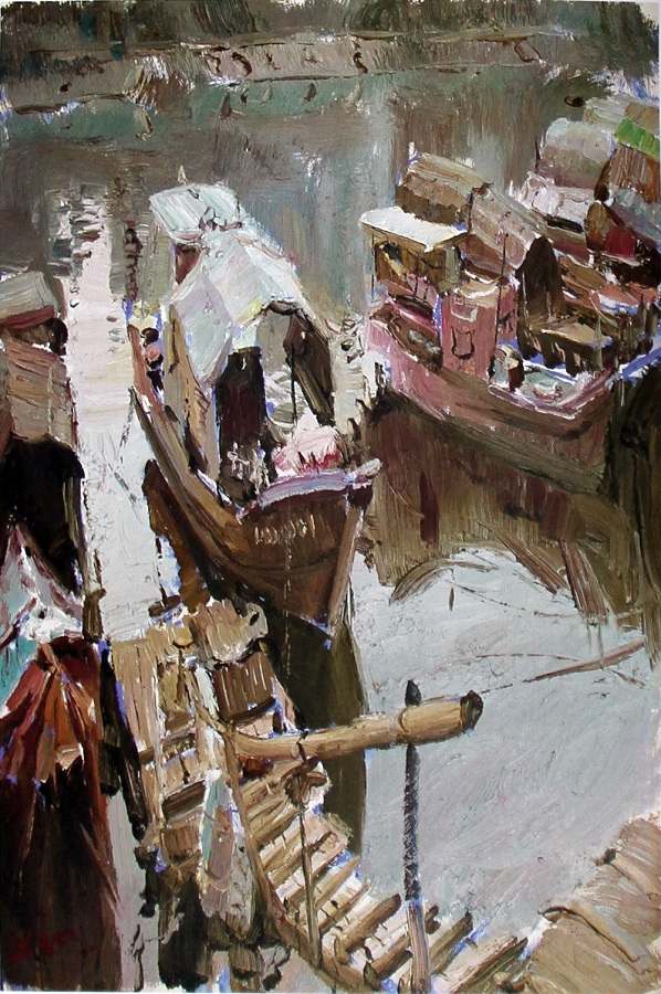 谌北新油画作品